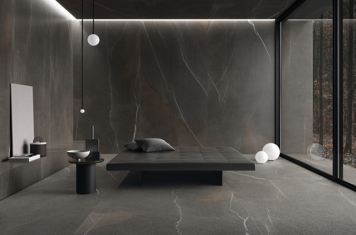 UP6S310442 На пол Ultra Pietre Basaltina Antracite Soft 6 mm 100x300 - фото 6