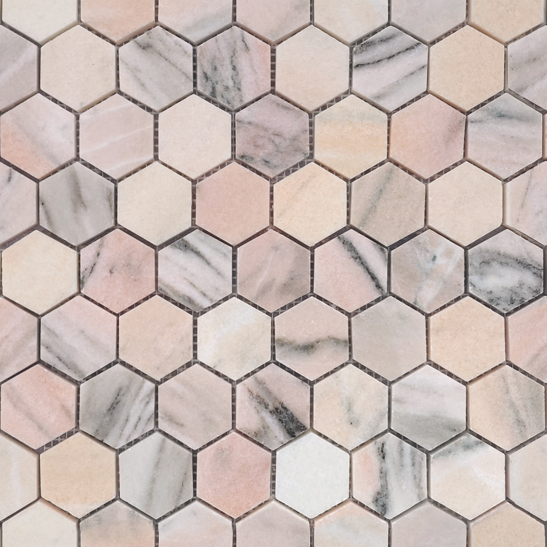 На стену Pietrine Hexagonal Rosa Salmone POL hex 23x40x7