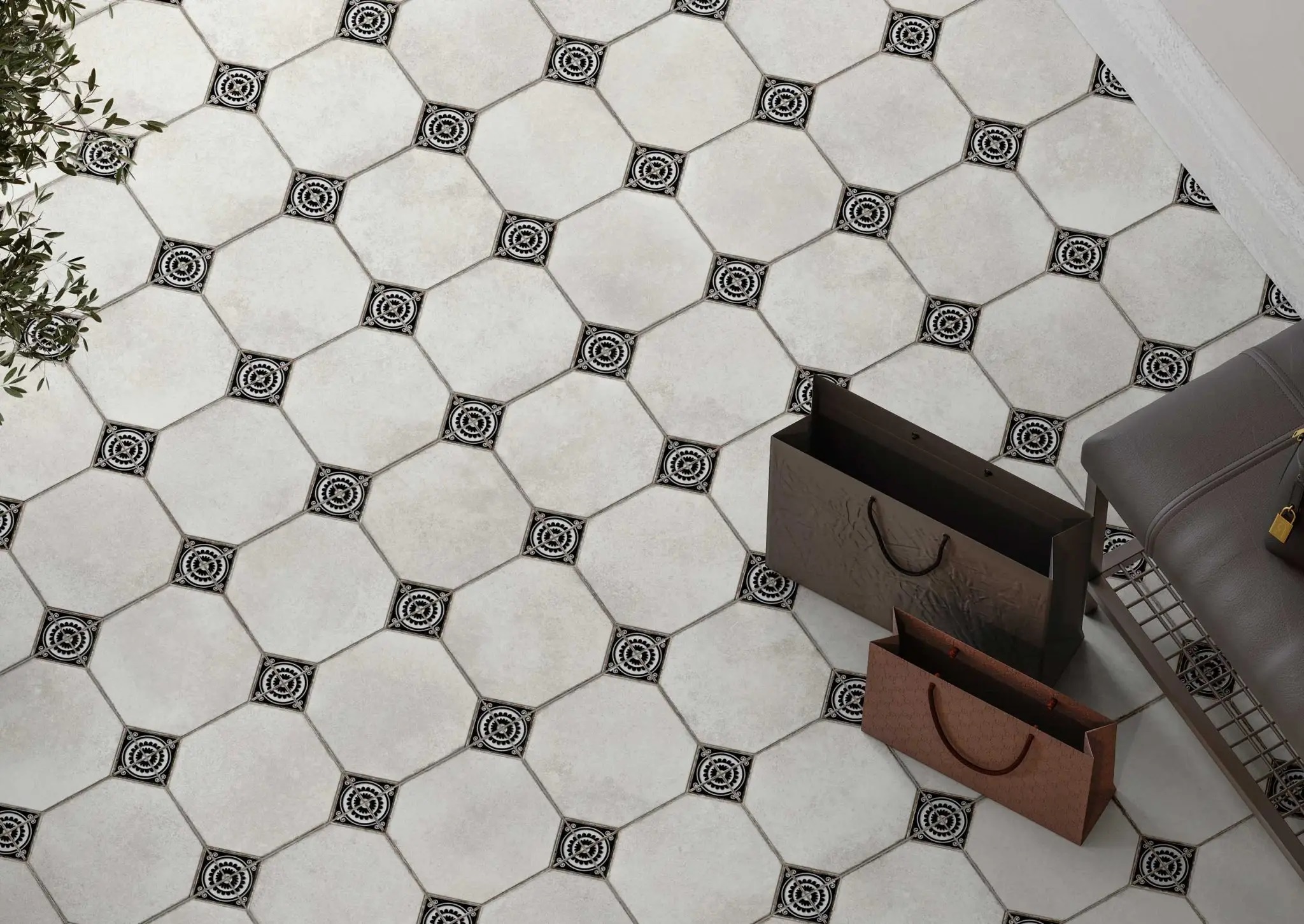 На пол Leeds Black Matt 33x33 - фото 7