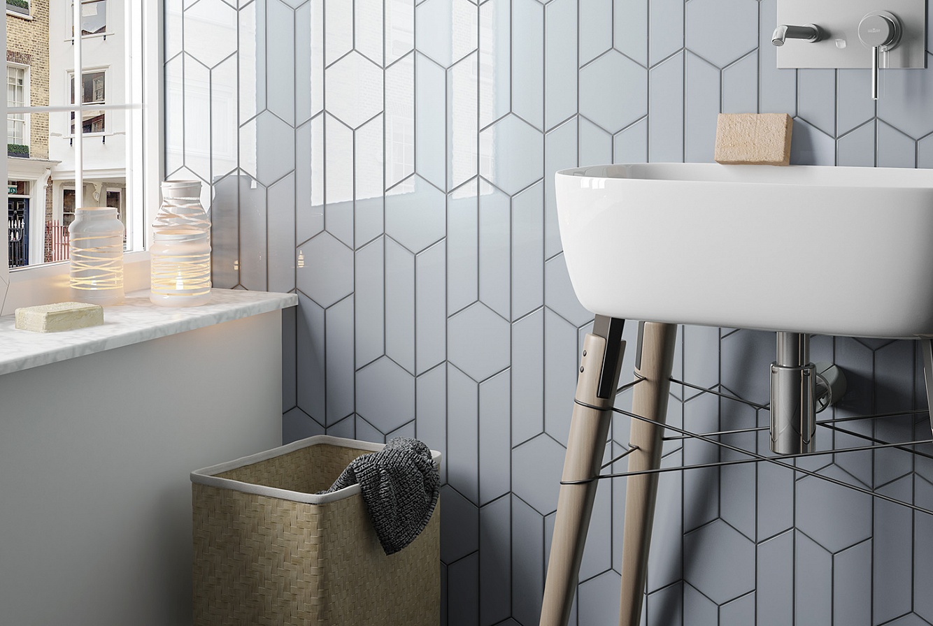 23360 На стену Chevron Wall Light grey right - фото 5