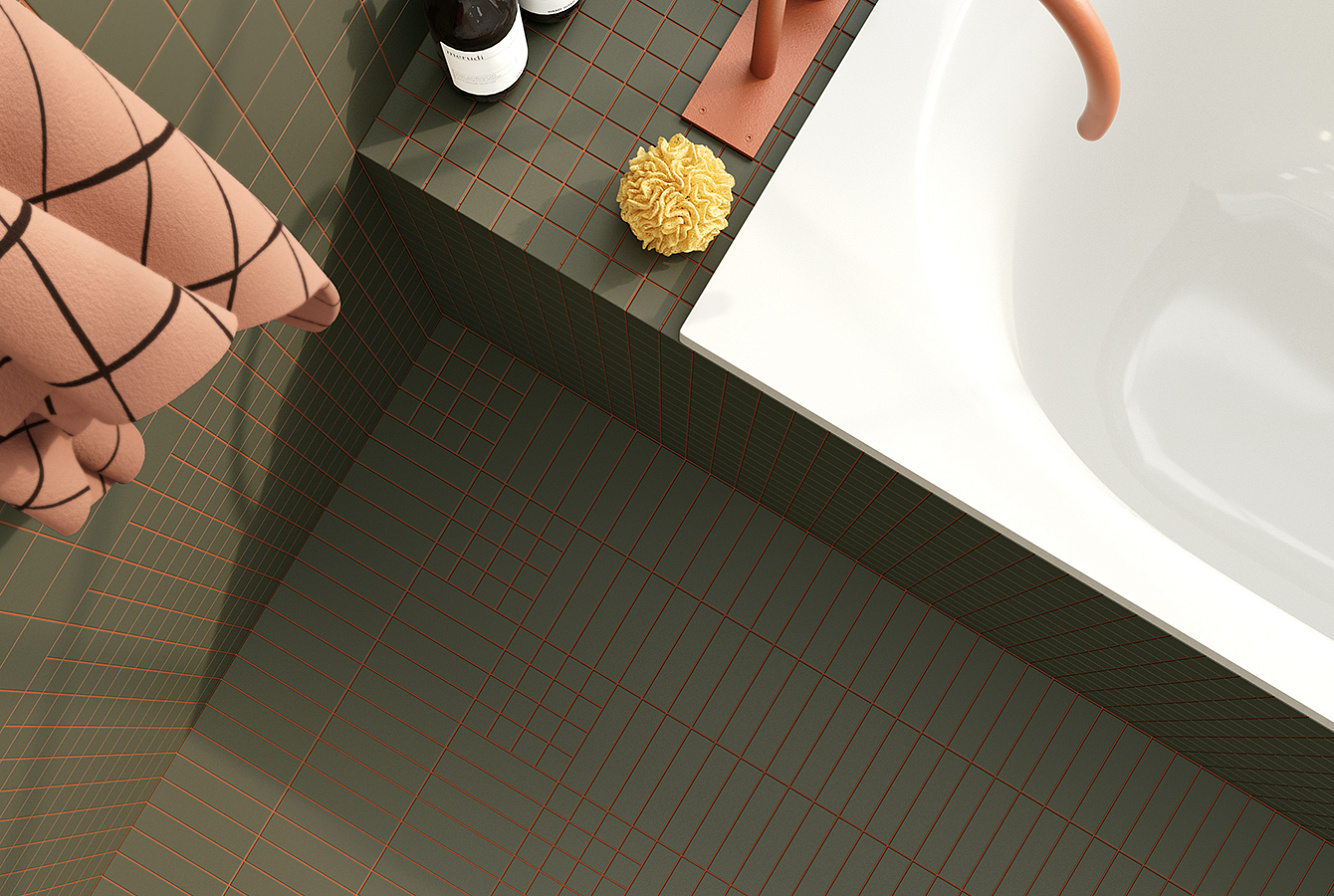 131370 На пол Raster Lines M Chalk 15x15 - фото 13