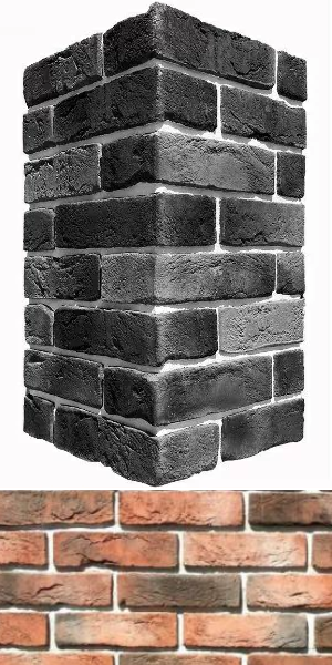 300-55 На стену Лондон брик Красный 22x6.5