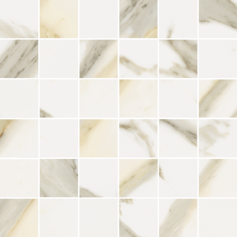 610110001136 На пол Stellaris Calacatta Gold Mosaico 30x30