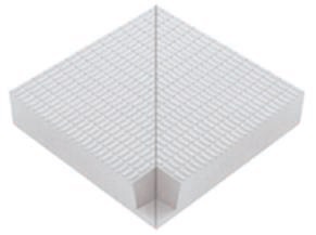 50220.3 Бордюр Olympic Series Petit Carre Внутренний угол профильной противоскользящей плитки с сетчатой поверхностью 12x12