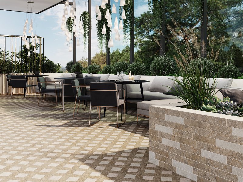 1325 На стену Брюссель 12 частей 9.8х9.8 бежевый светлый матовый - фото 5