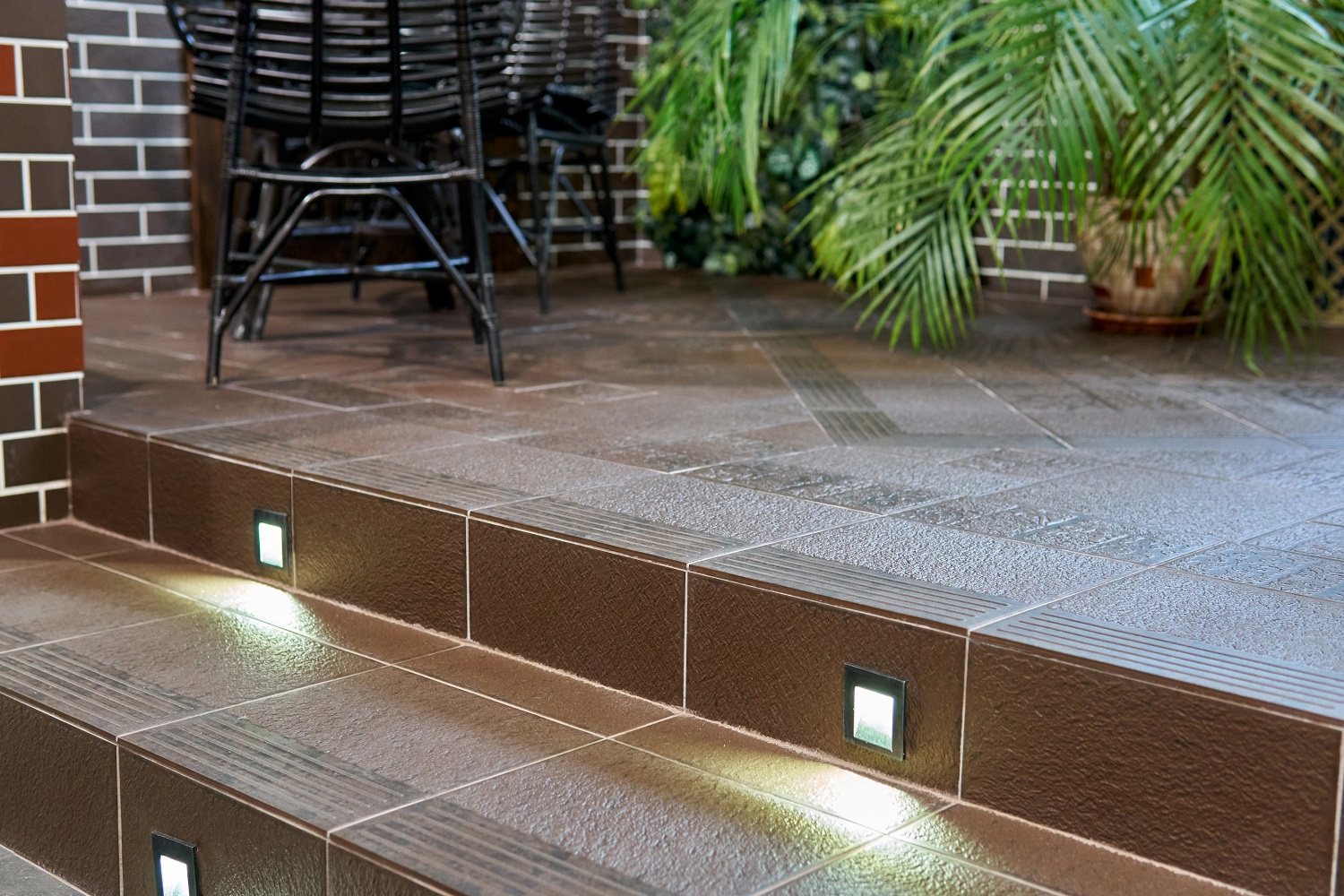 Ступень Каир Коричневая фронтальная 4 29.8х29.8х7 - фото 4