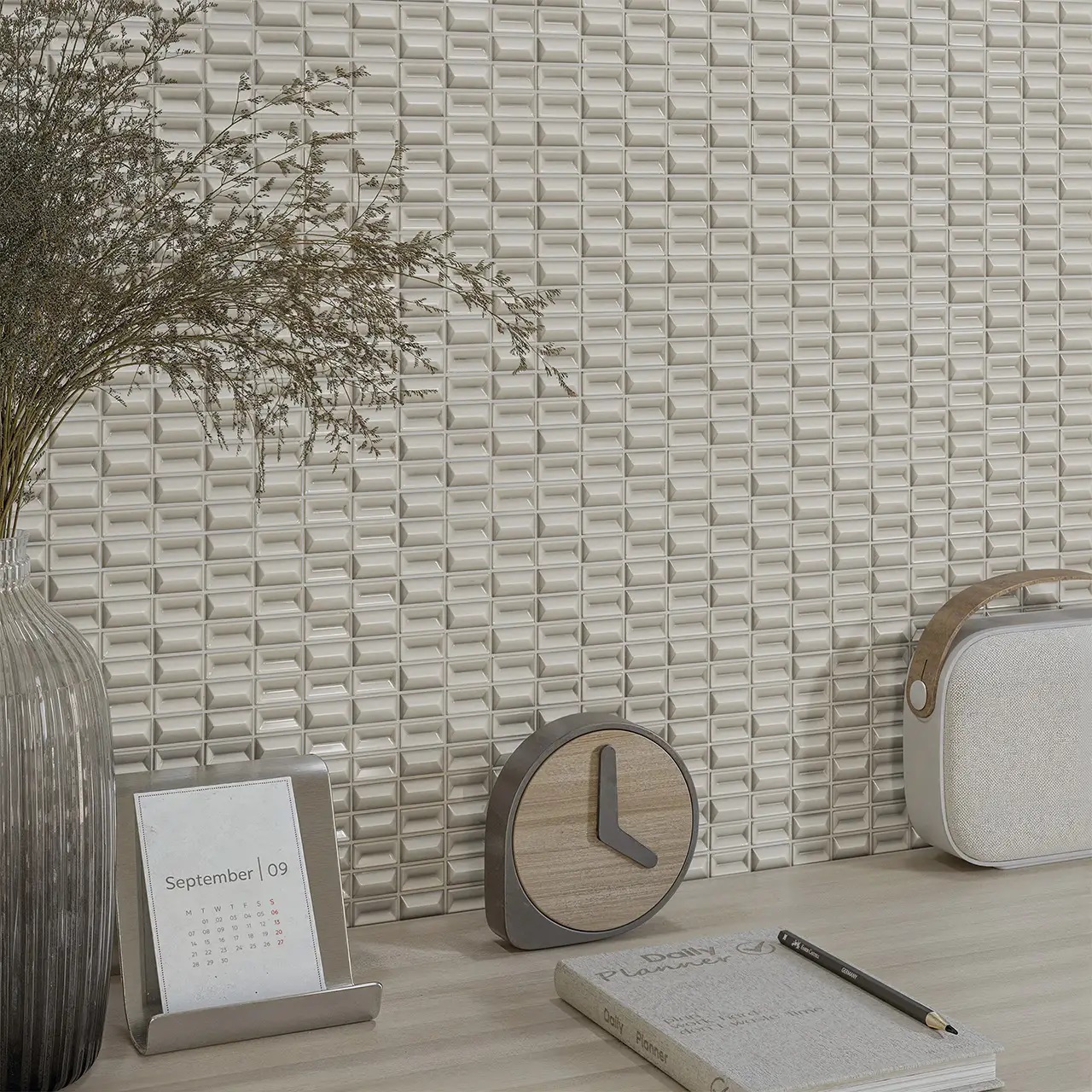 135554 На стену 3D Bars Bevel Topaz Matt 12.5x25 - фото 26