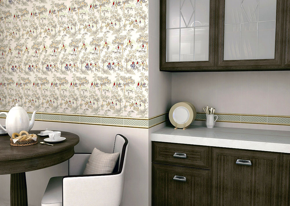 POF002 Бордюр Озерный край Бисер белый Золото 20x1.4 - фото 2