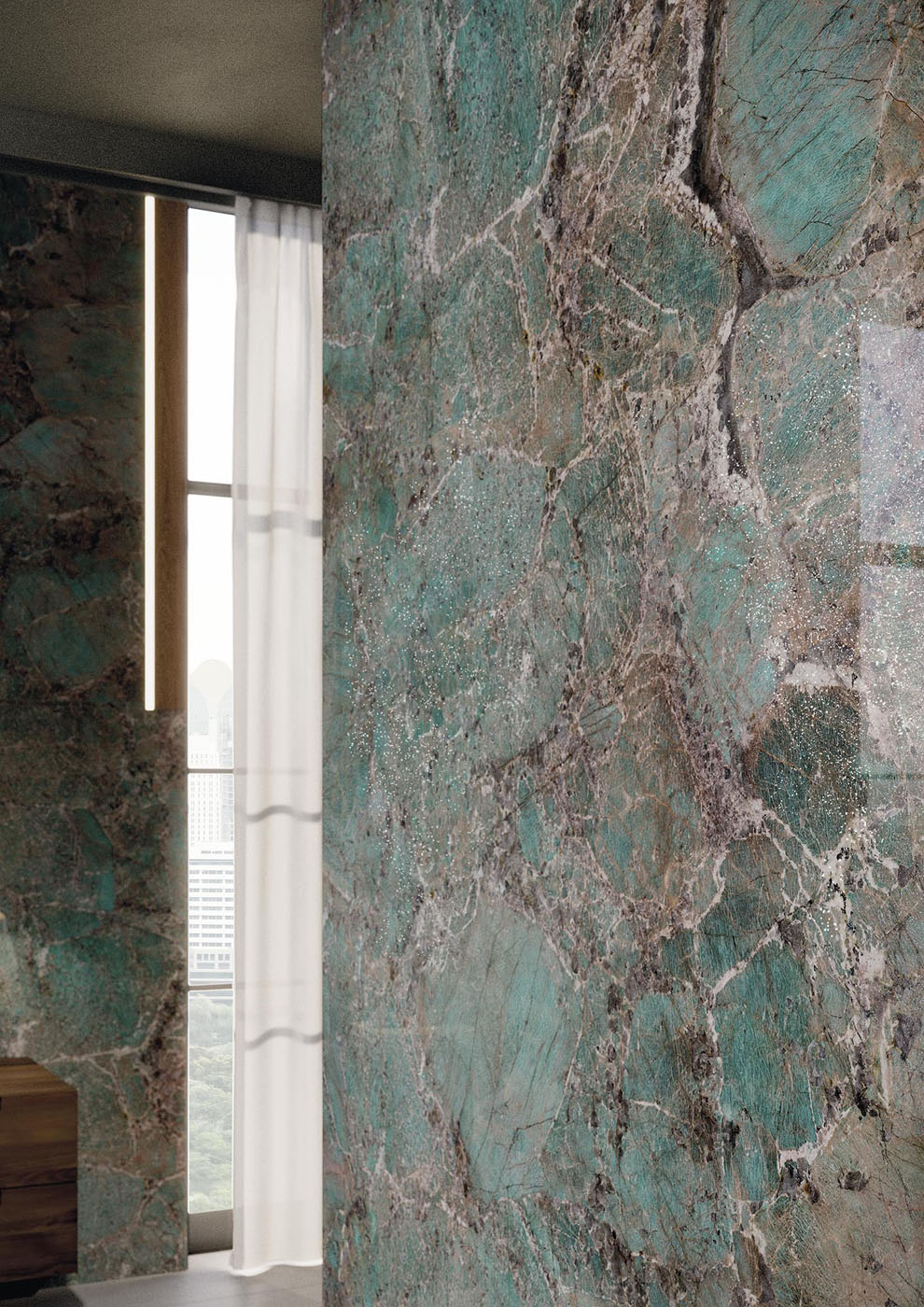 BEY7 На пол Onice OC05 Thunderstorm Polished 6mm 160x320 - фото 22