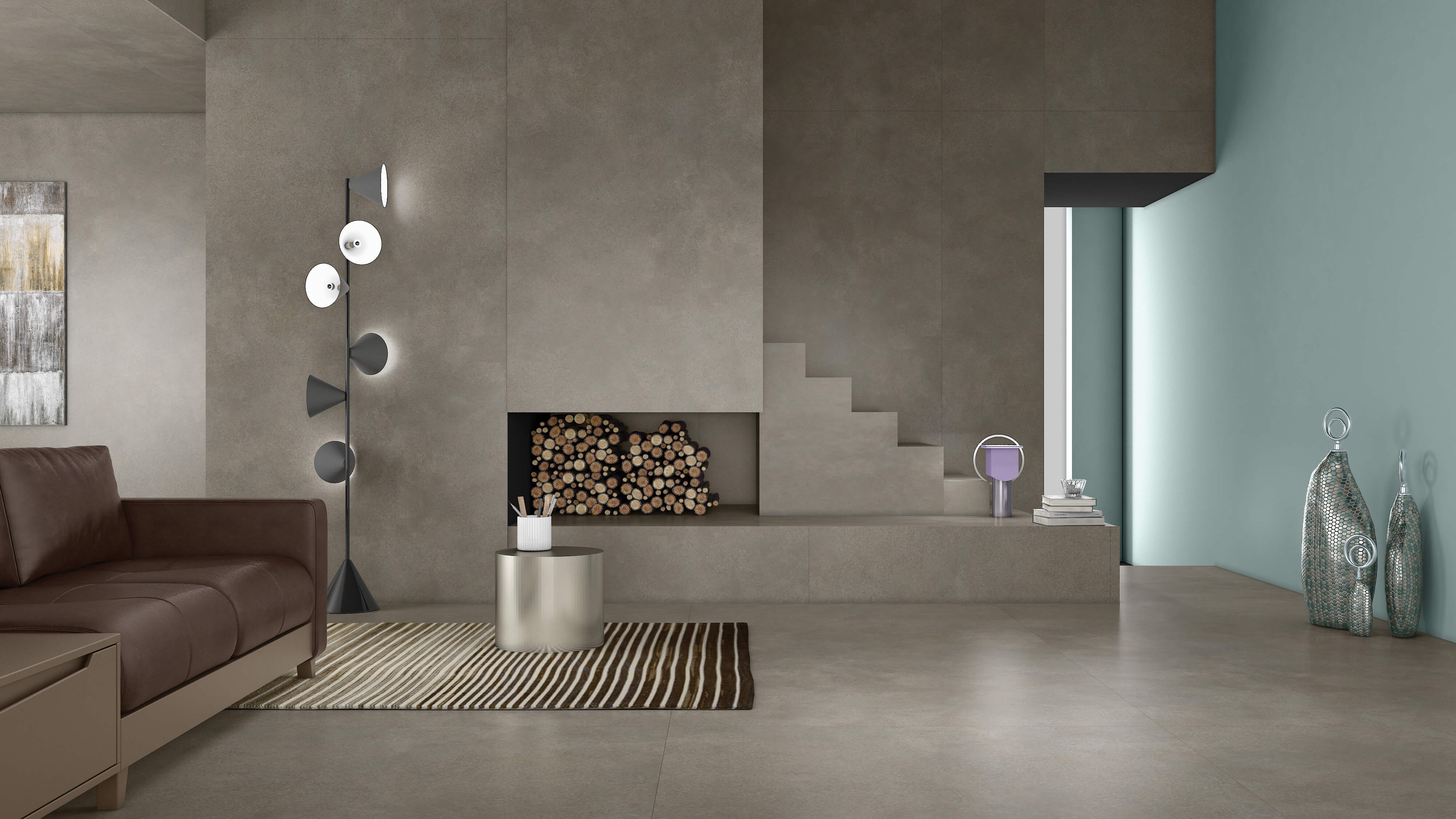 933  На пол Cement Flake Mud 180x120 - фото 33