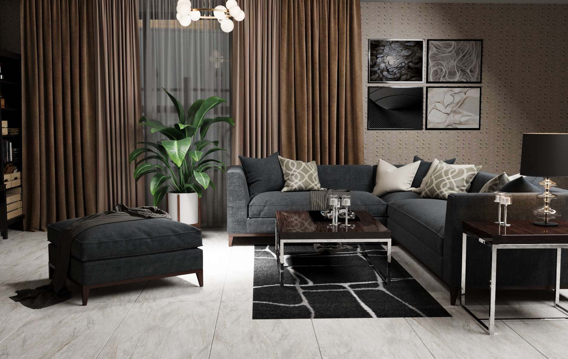 На пол Panama Silver Carving 60х120 - фото 9