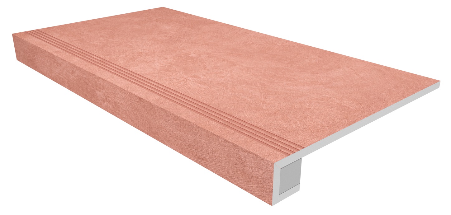 Set/Steptrade/SR05_NS/33x120/Riser/SR05_NS/14,5x120 Ступень Spectrum Комплект SR05 Salmon 120x33 неполированная прямоугол. бортик  Подступенок 120x14.5