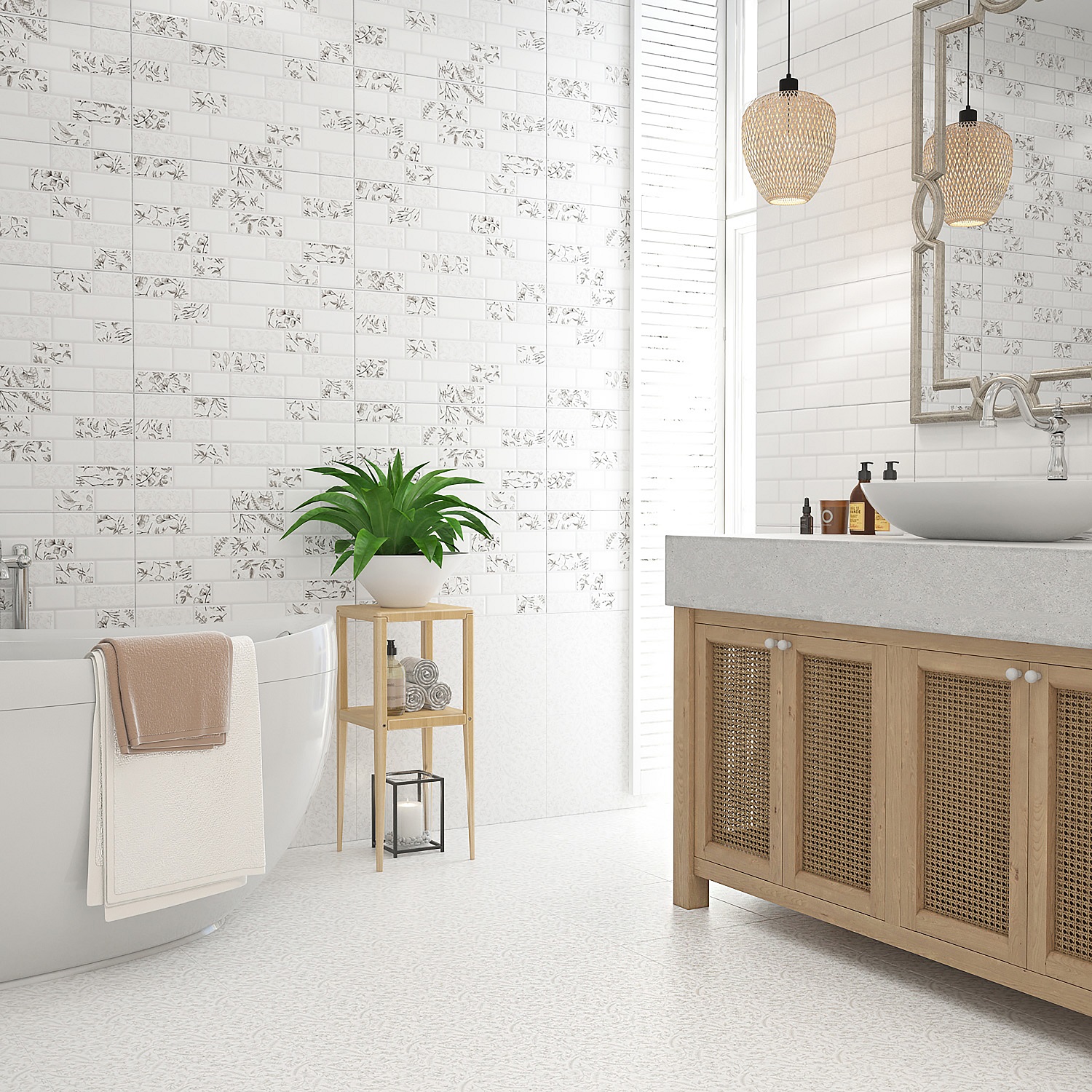 00-00028078 Декор Мирабель Белый 7Д - фото 2