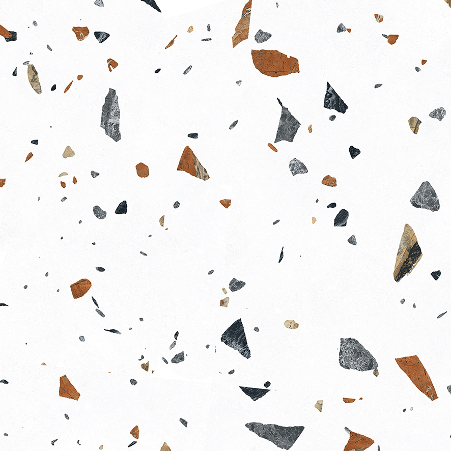 На пол Terazzo Bianco Цветной матовый карвинг 60х60 - фото 20