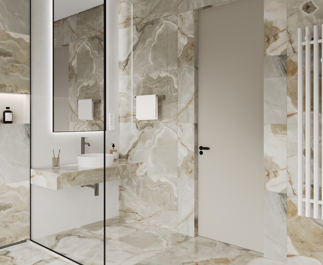 На пол Onyx Newest Бежевый полированный 60х120 - фото 12