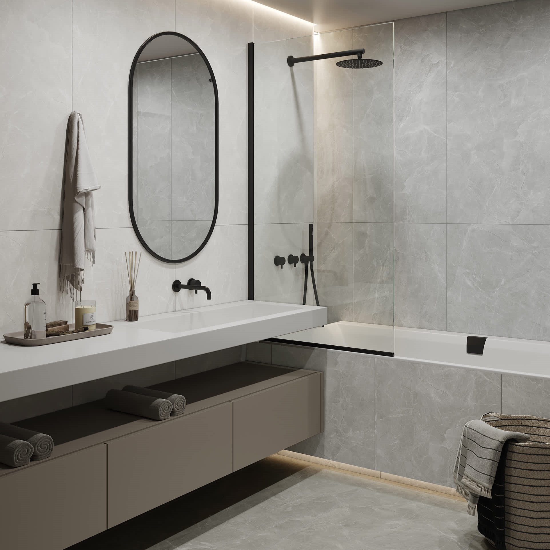 6461-0412 На пол Сумерки / Sumerki Светло-серый 60х60 - фото 15