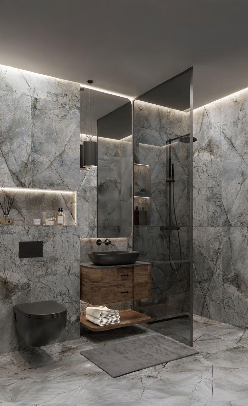 CR102 На пол Fiji Grey Carving 600х600х9 - фото 12