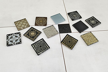 ВБ 13 Декоративная вставка Стекло Классик платина 6.6х6.6 - фото 6