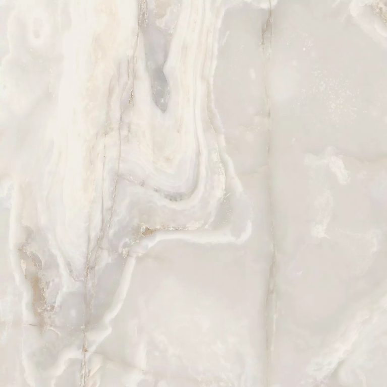 765419 На пол Onyx and More White Onyx Satin Ret 80x80