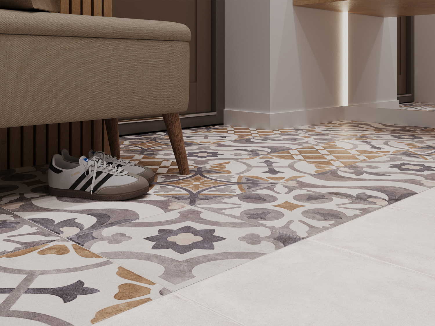 A17930 На пол Carpet Светло-бежевый рельеф 29.8x29.8 - фото 6