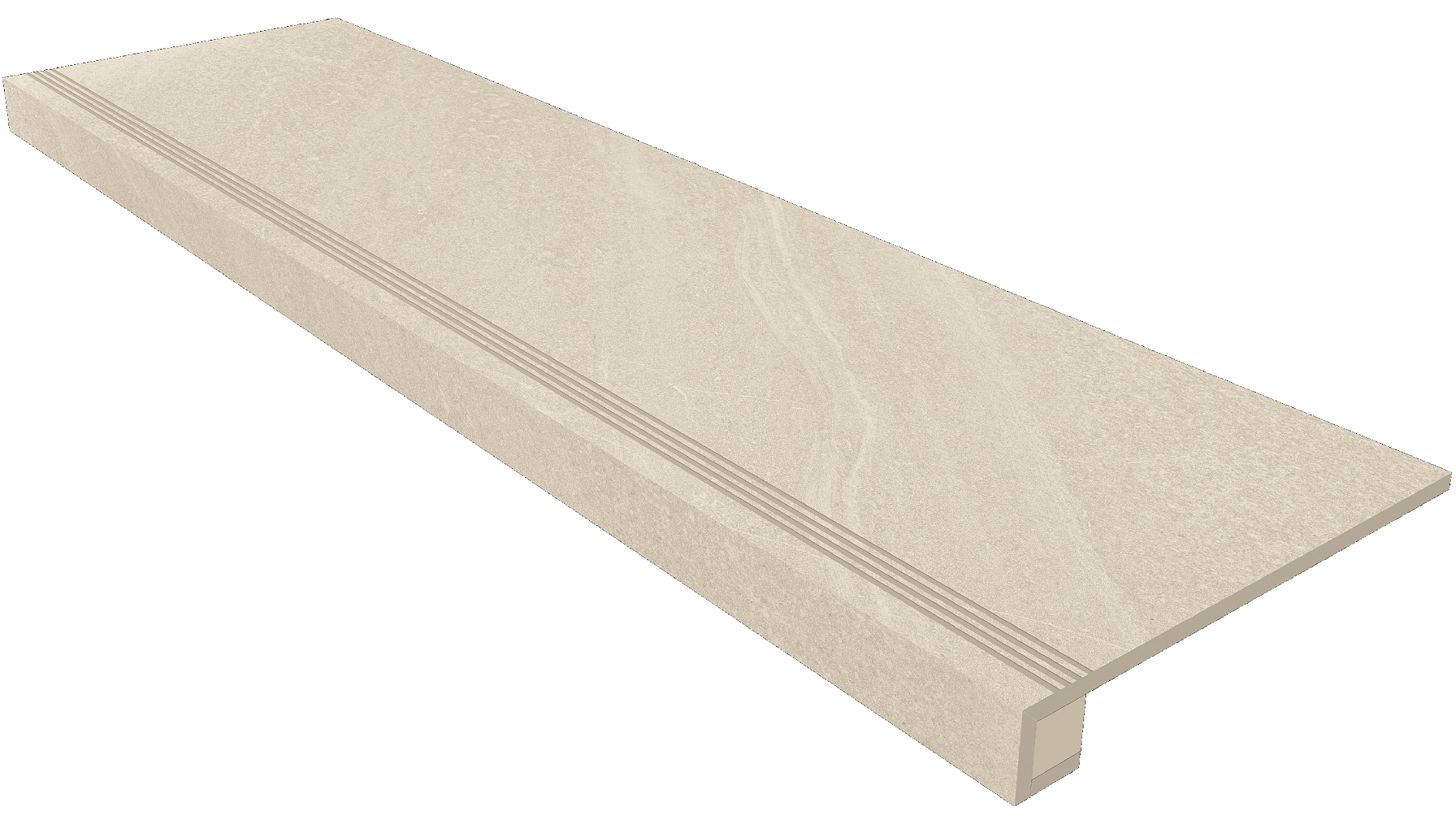 Set/Steptrade/GB01_NS/33x120/S1/Stripe/GB01_NS/14,5x120 Ступень Gabbro GB01 White неполированная прямоугольный бортик  подступенник 33x120