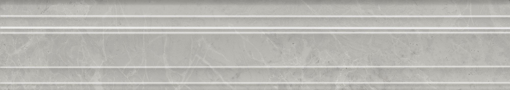 BLF022R Бордюр Риальто Багет серый светлый глянцевый обрезной 40x7.3x2.7 - фото 2