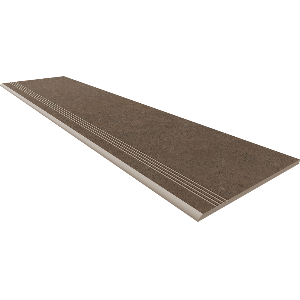 Steptrade/GO03_NS/30x120x10 Ступень Gobi GO03 Brown Grey неполированный с насечками 30x120