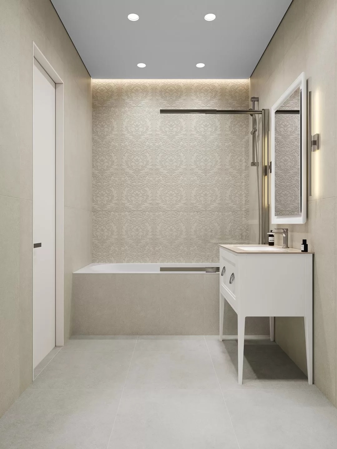 BLF006R Бордюр Монсеррат Багет Бежевый Светлый Матовый Обрезной - фото 12