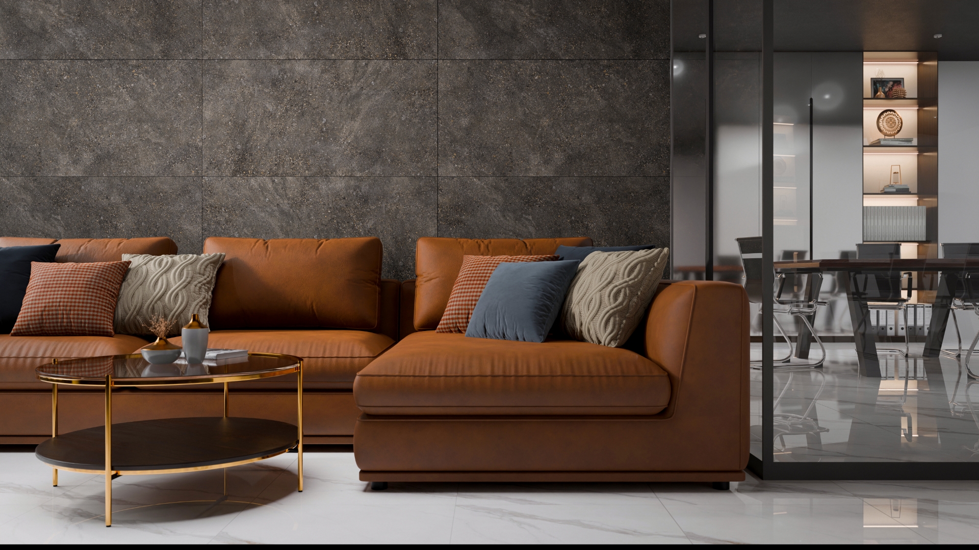 PT12F7049 На пол Pietra Black Matt 1200х600х9 - фото 6