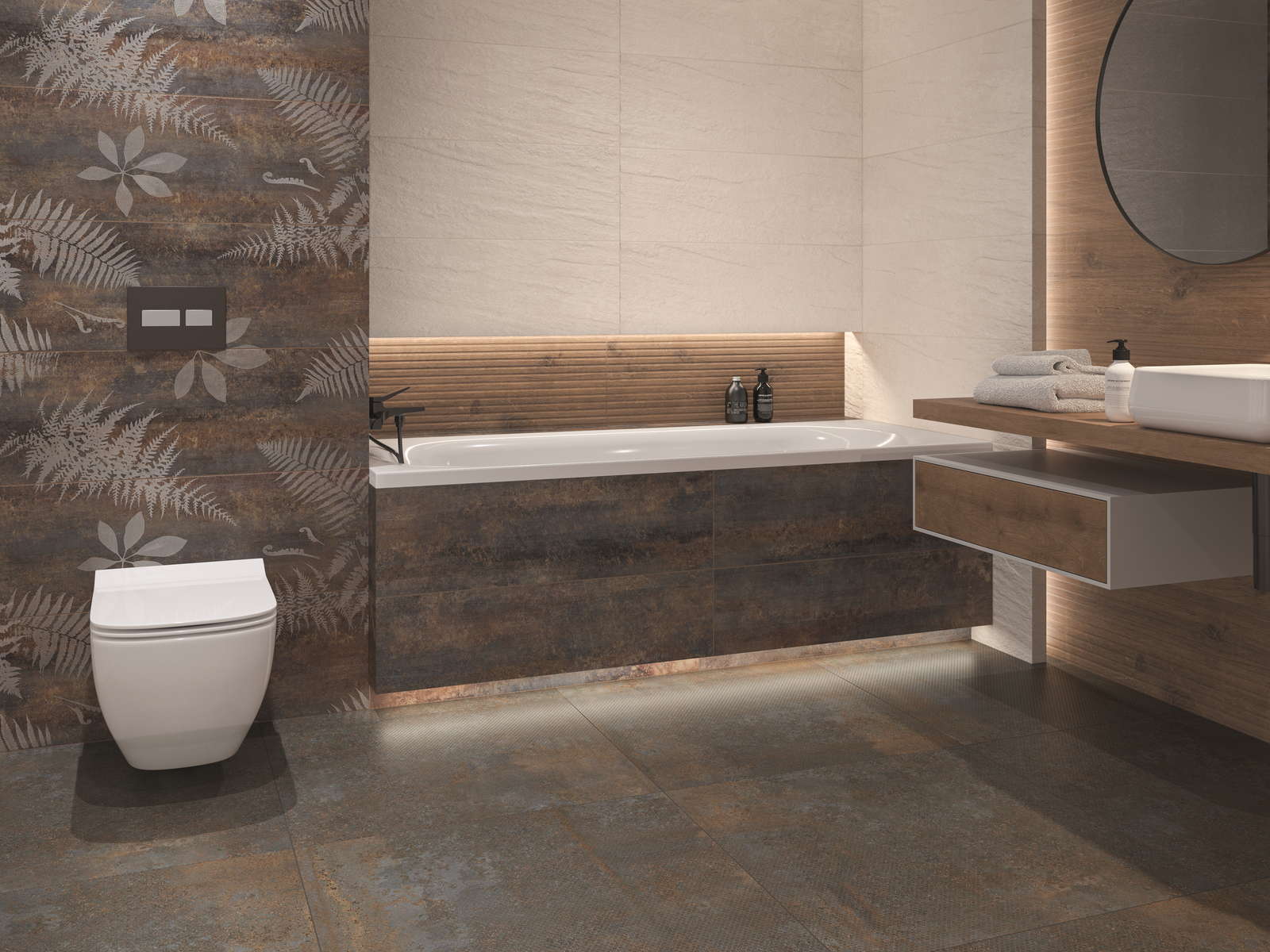 Декор Kalahari Rust Inserto B 25x75 - фото 2