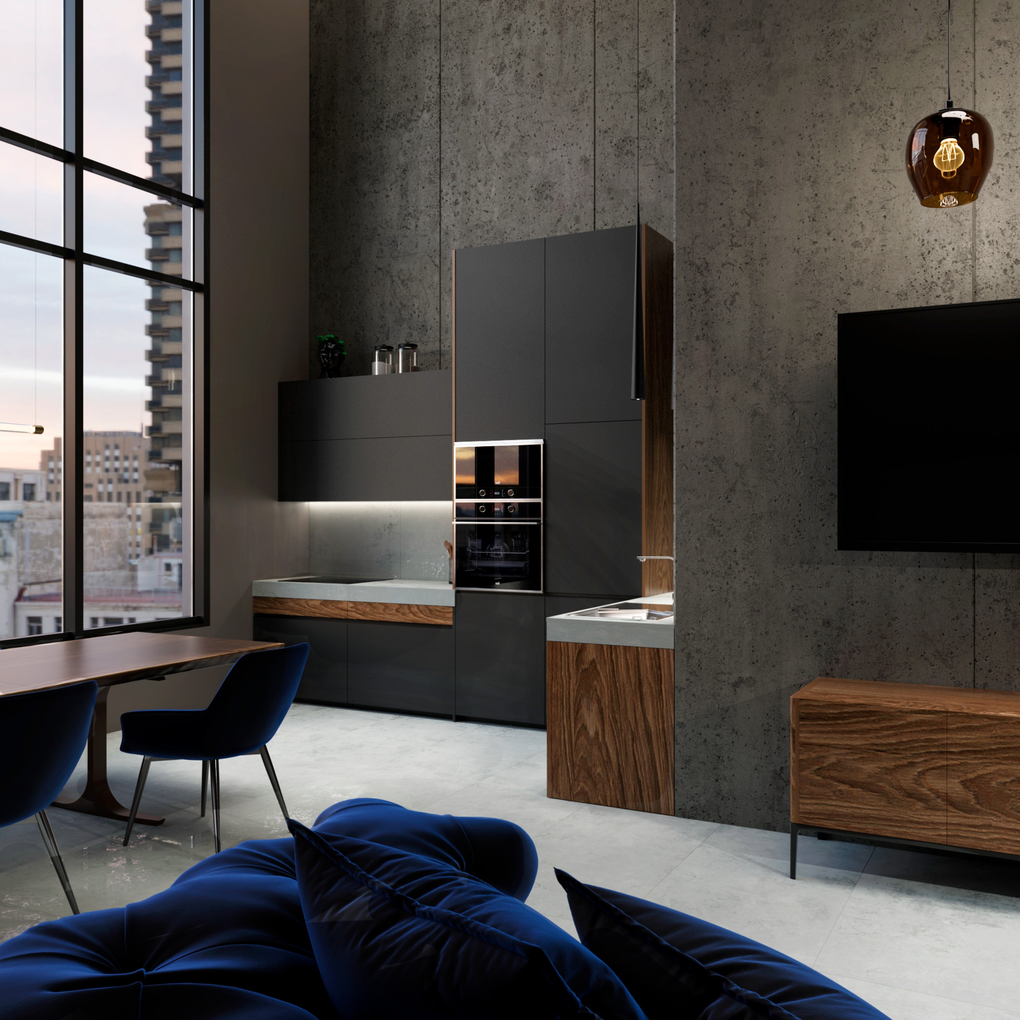 GI8002-A На пол Eragon Dark Grey Matt Glossy Ink 60x120 - фото 8