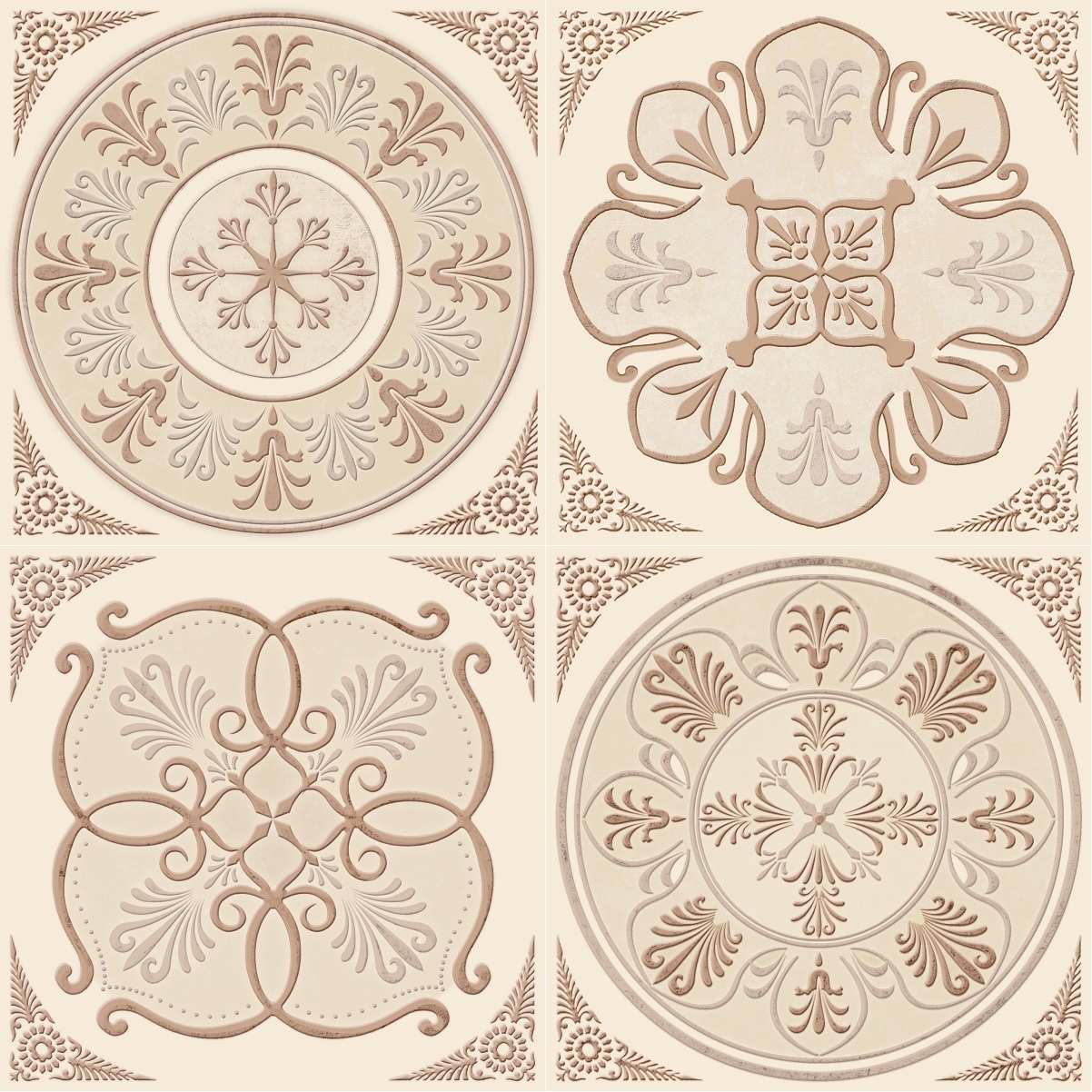 Декор Monocolor Set Chalet 4шт в комплекте 20x20