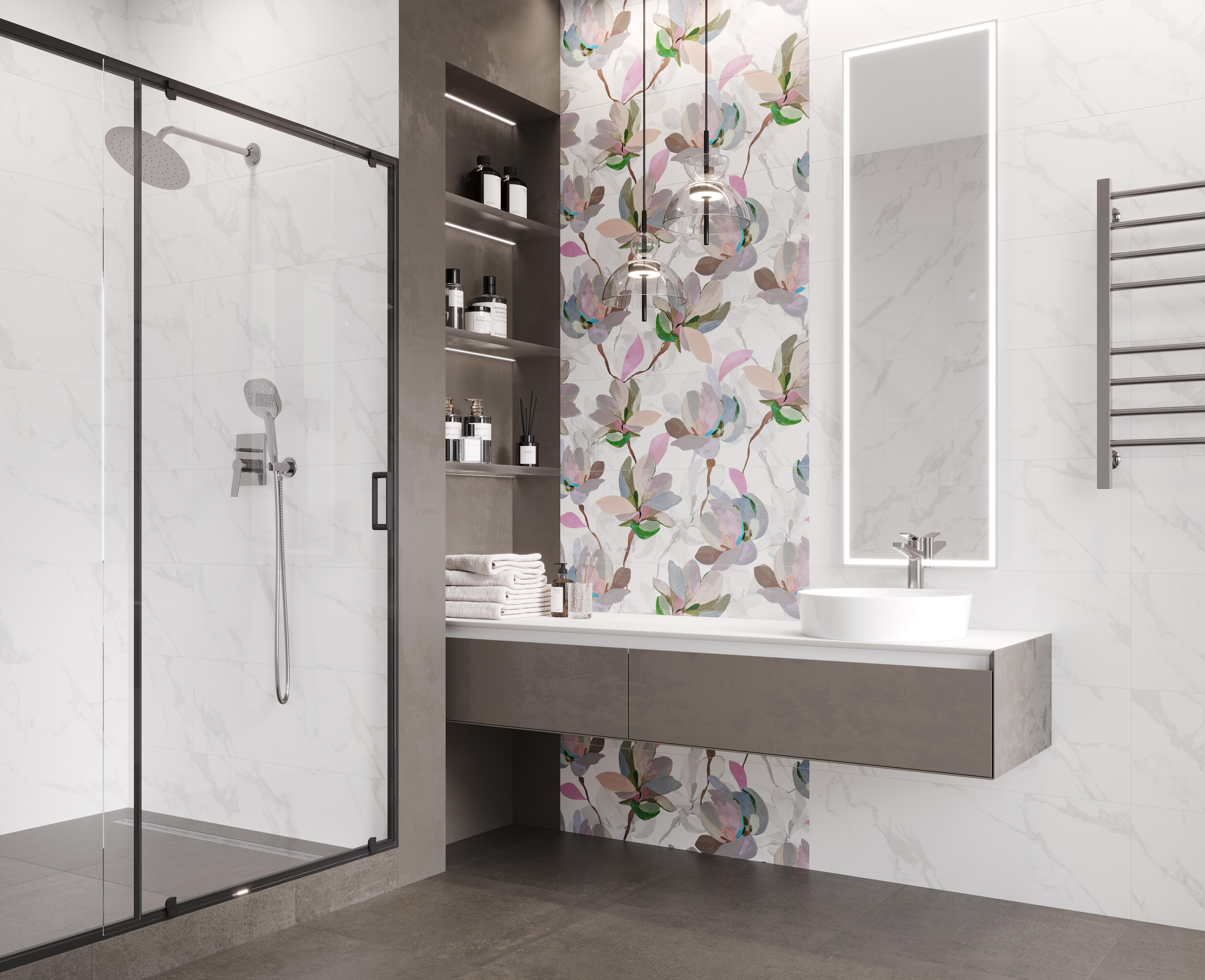 OS\A414\3x\13155R Панно Metropol Bianco глянцевый обрезной 90х90 - фото 2