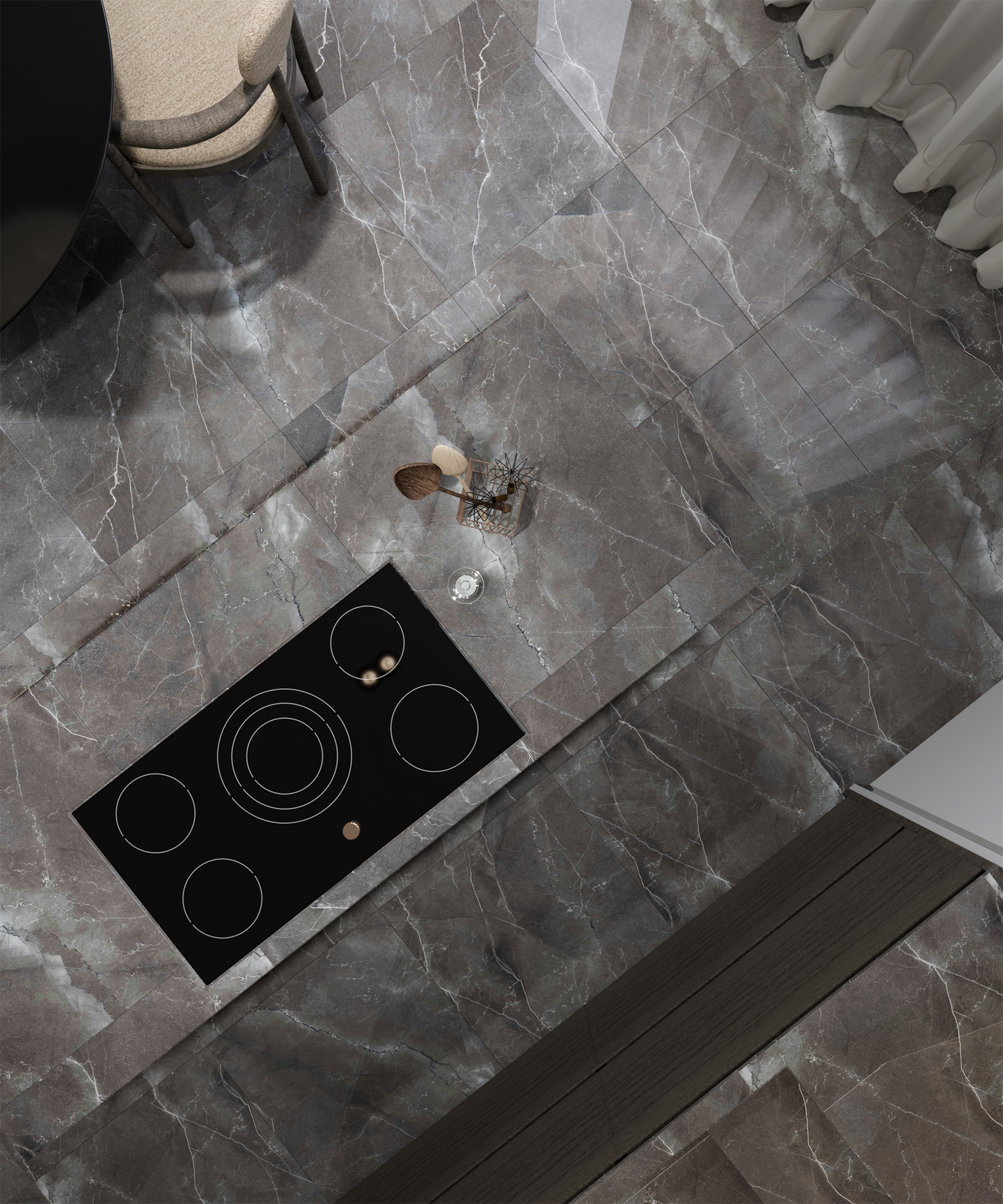 CL4002-A На пол Pulpis Nero Carving Lappato 60x120 - фото 12