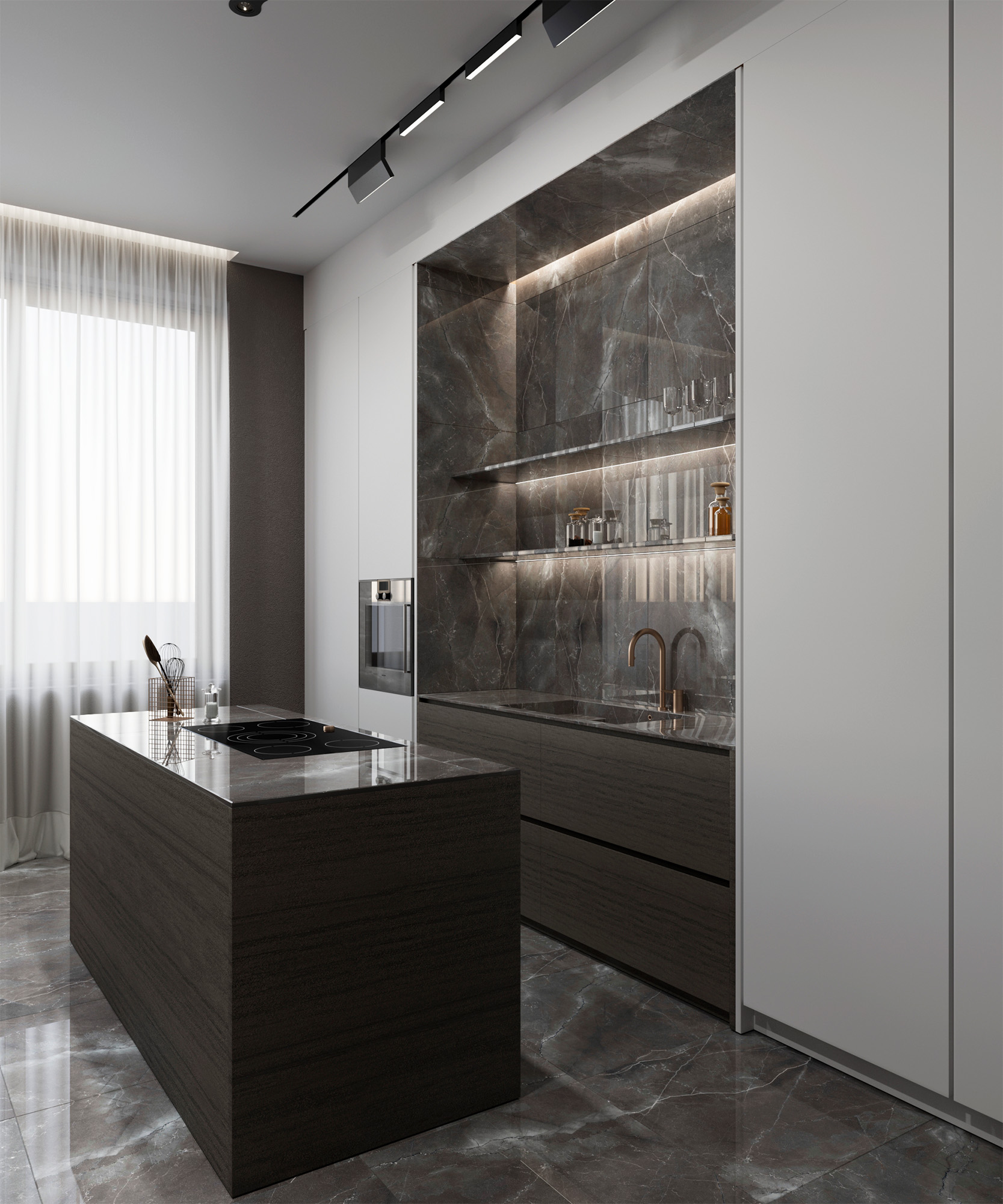 CL4002-A На пол Pulpis Nero Carving Lappato 60x120 - фото 13