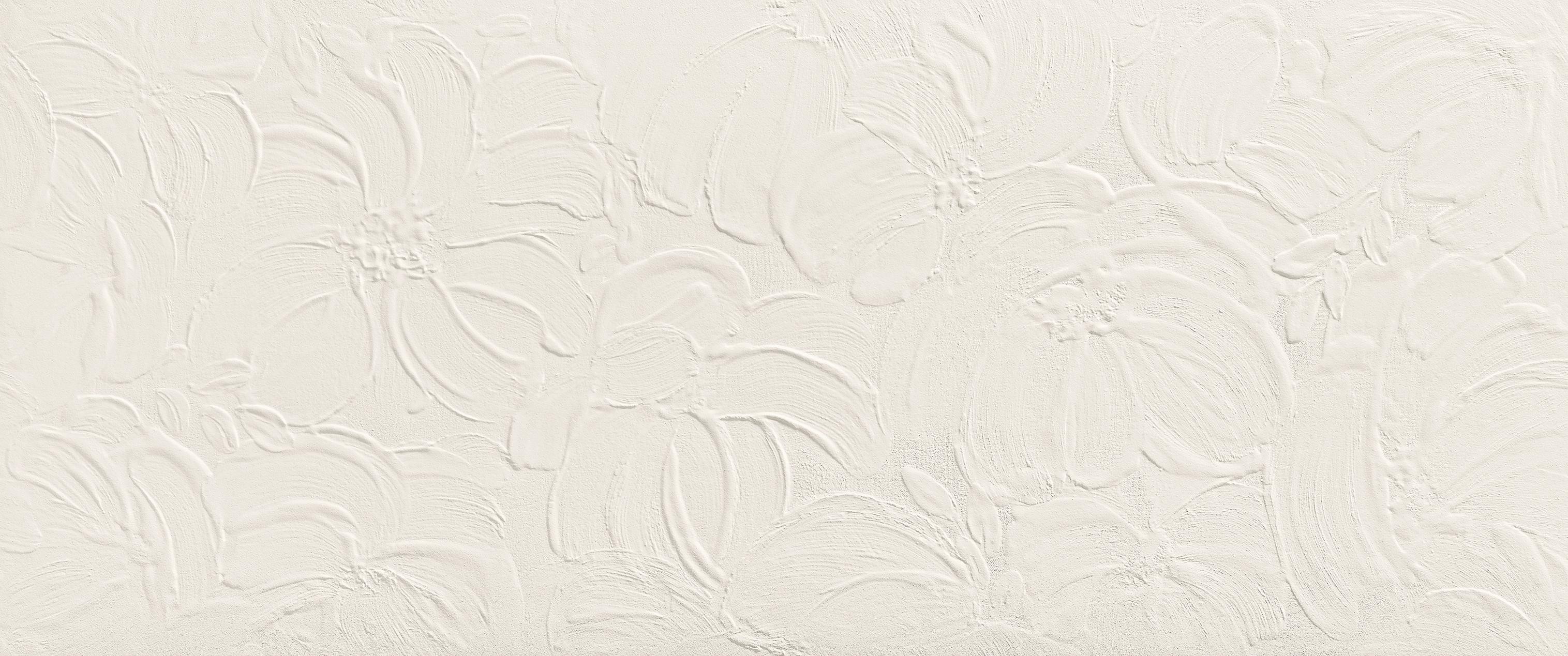 AHQV На стену 3D Wall Plaster Bloom White 50x120
