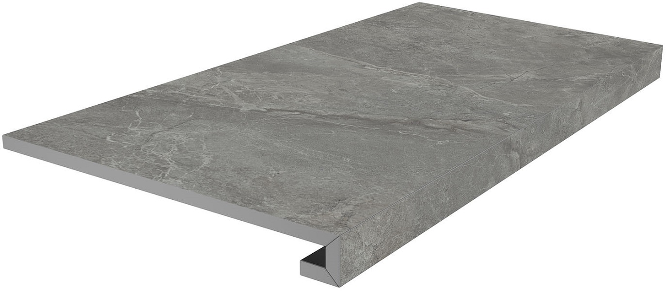 SG850890R/GCF Ступень Риальто Клееная серый тёмный матовый 33x80x0.9
