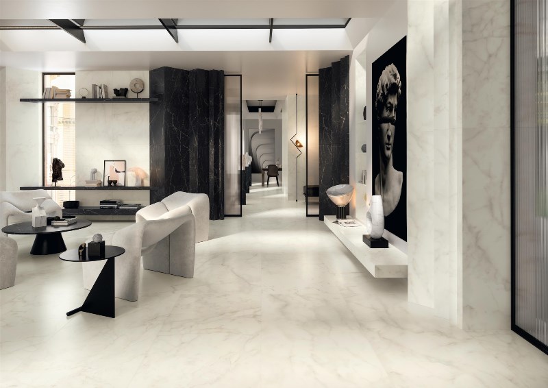 A3W4 На пол Marvel shine Statuario Supremo 75x75 Silk - фото 8