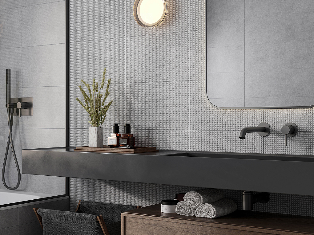 010100001560 На стену Ритм Серый низ 03 25x40 - фото 11