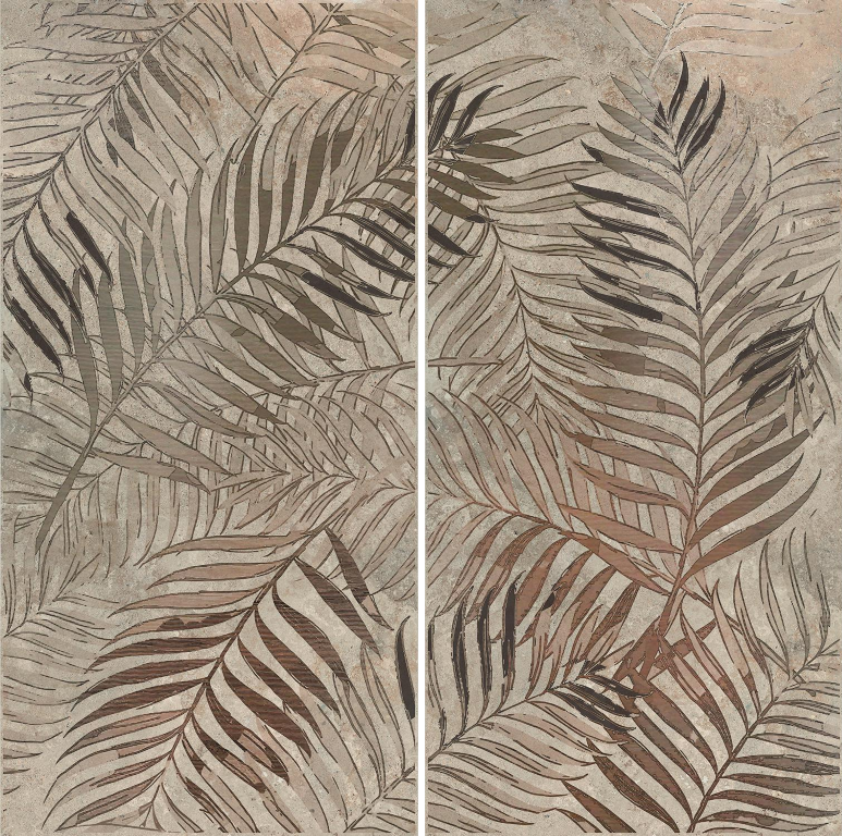 303524 На стену Wallpapers Bronze Fern Rett (2 pcs mix) 60x120