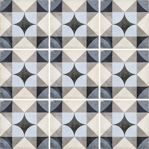 24410 Декор Art Nouveau Palais Blue 20x20 - фото 2