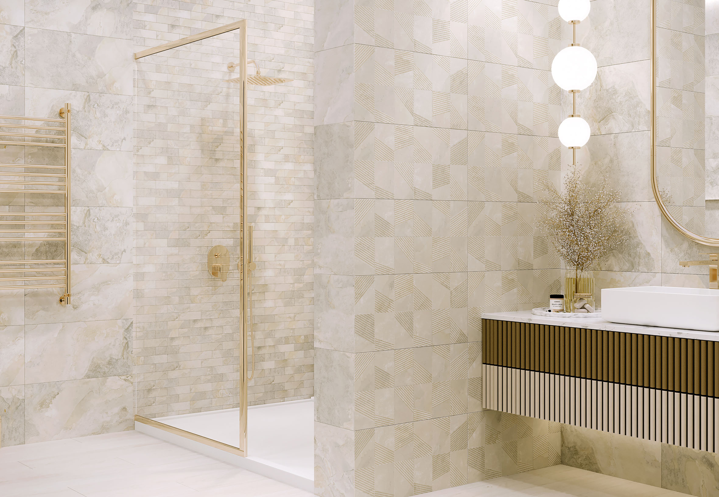 Бордюр Arno Метал. Золото Глянцевое 60x1.5 - фото 4