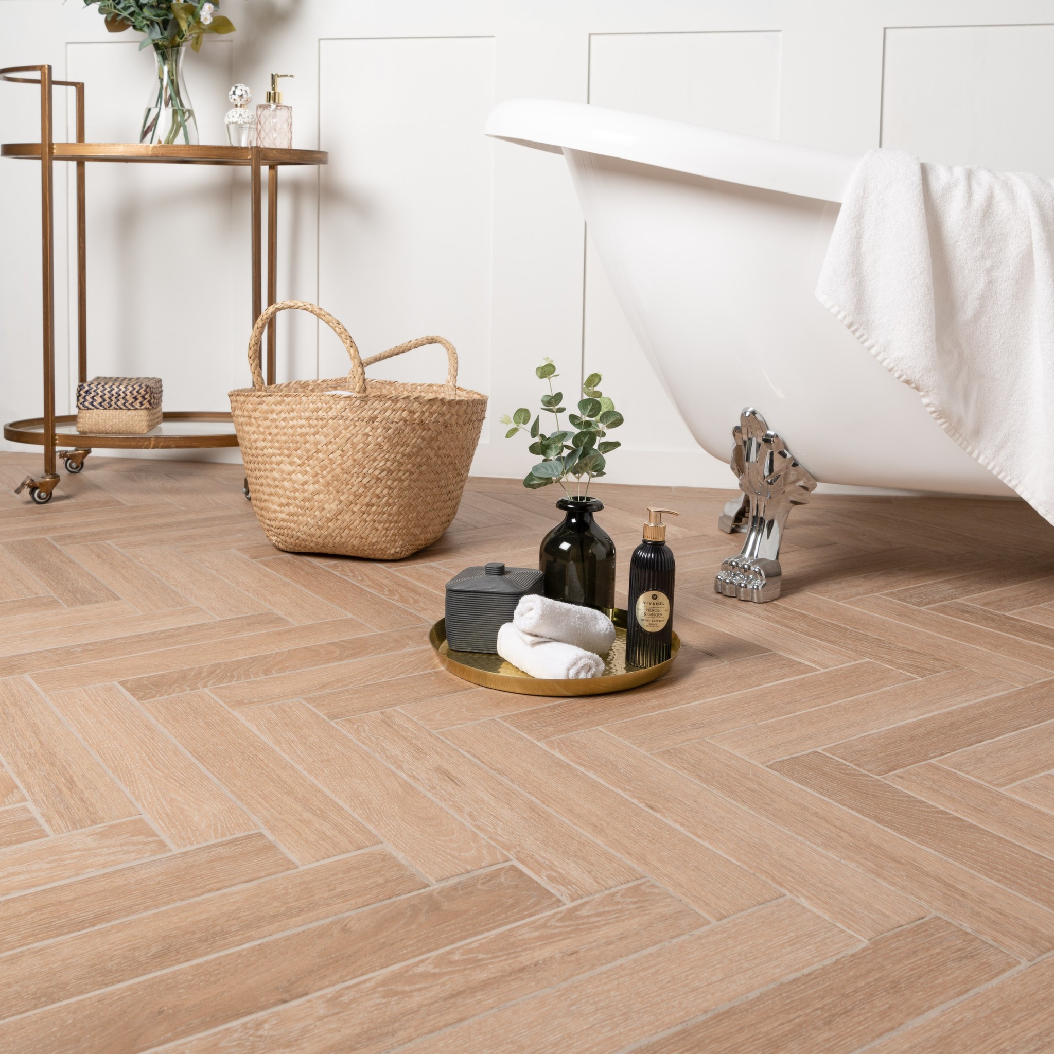 На пол Ancona Chevron Chocolat 8x40 - фото 11