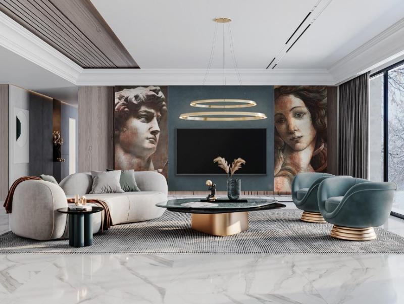 VT/B564/SG5918R Декор Давид и Венера Ковер 2 Матовый Обрезной 119.5х238.5 - фото 2