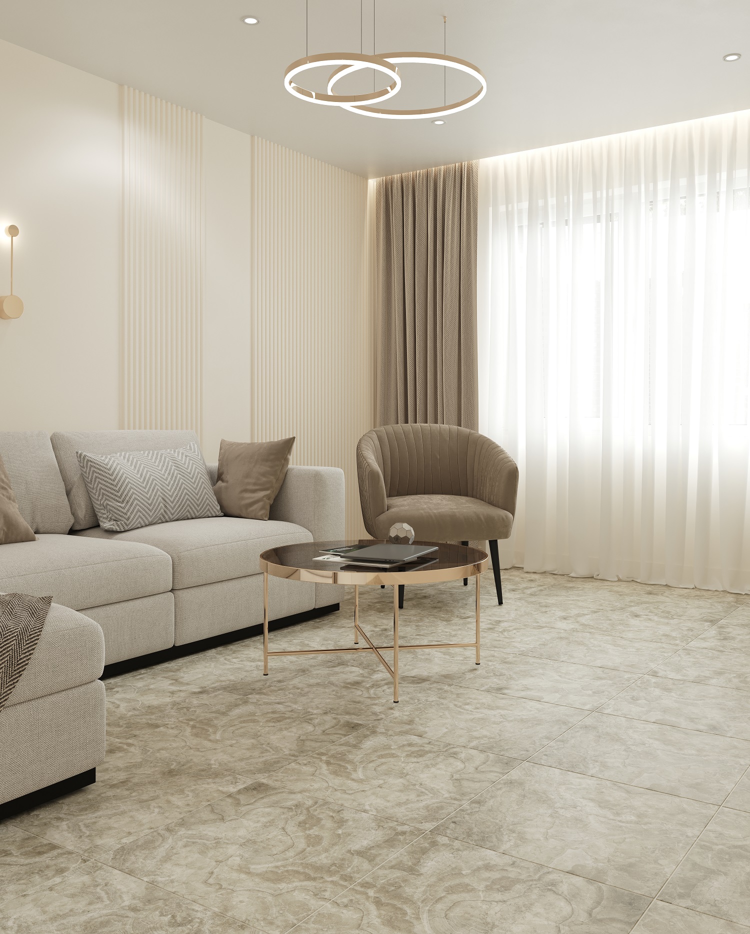 На пол Velvet GP бежевый 500x500 - фото 6