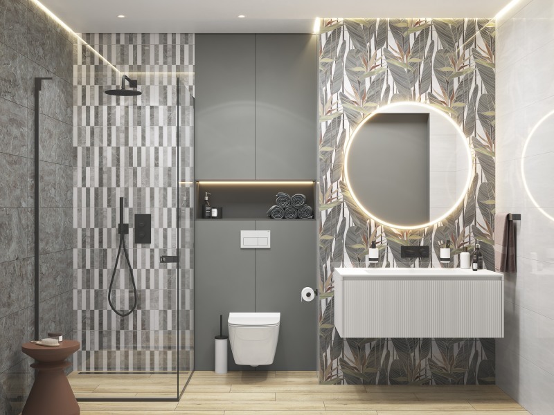 16787 На стену Blend-30384 Многоцветный  29.8x59.8 - фото 5