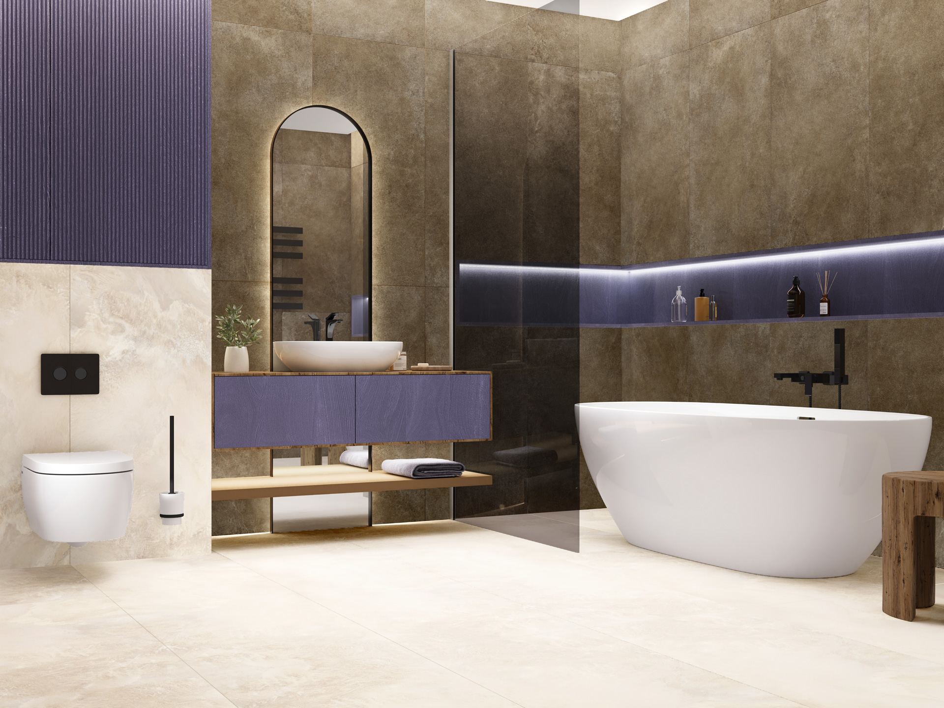 GP60120MIM99M На пол Microcement Black матовый 600x1200x10 - фото 19