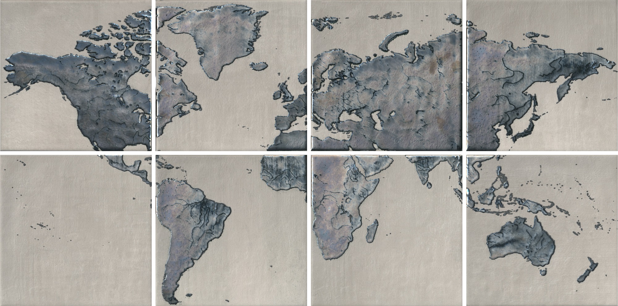 OS/A249/8x/5285 Панно Вокруг Света Карта 80x40 (компл. из 8 шт.)