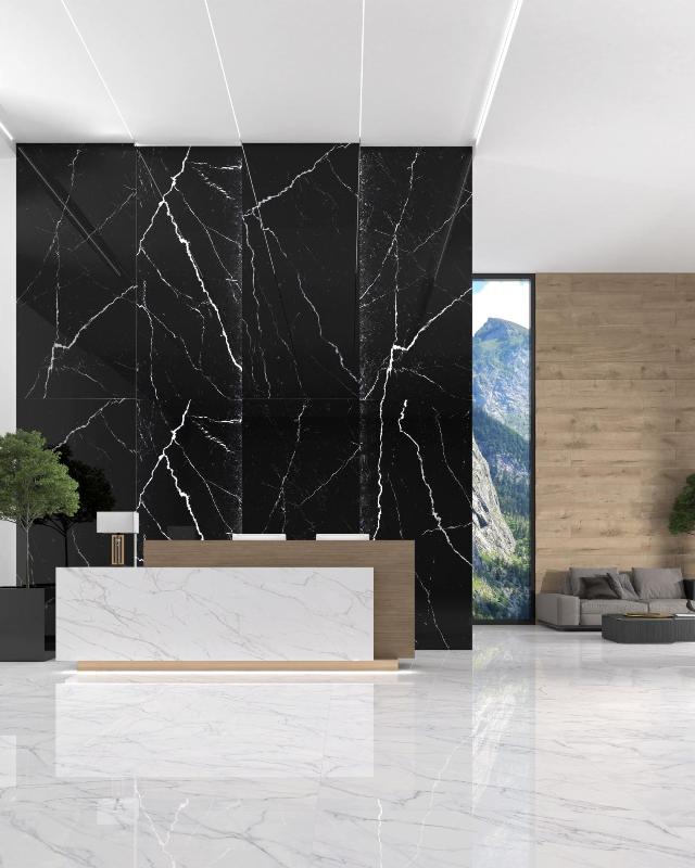 054.961.0215.09564 На пол Cr. Lux Deva Nero 6mm Pol Rett 120x280 - фото 3