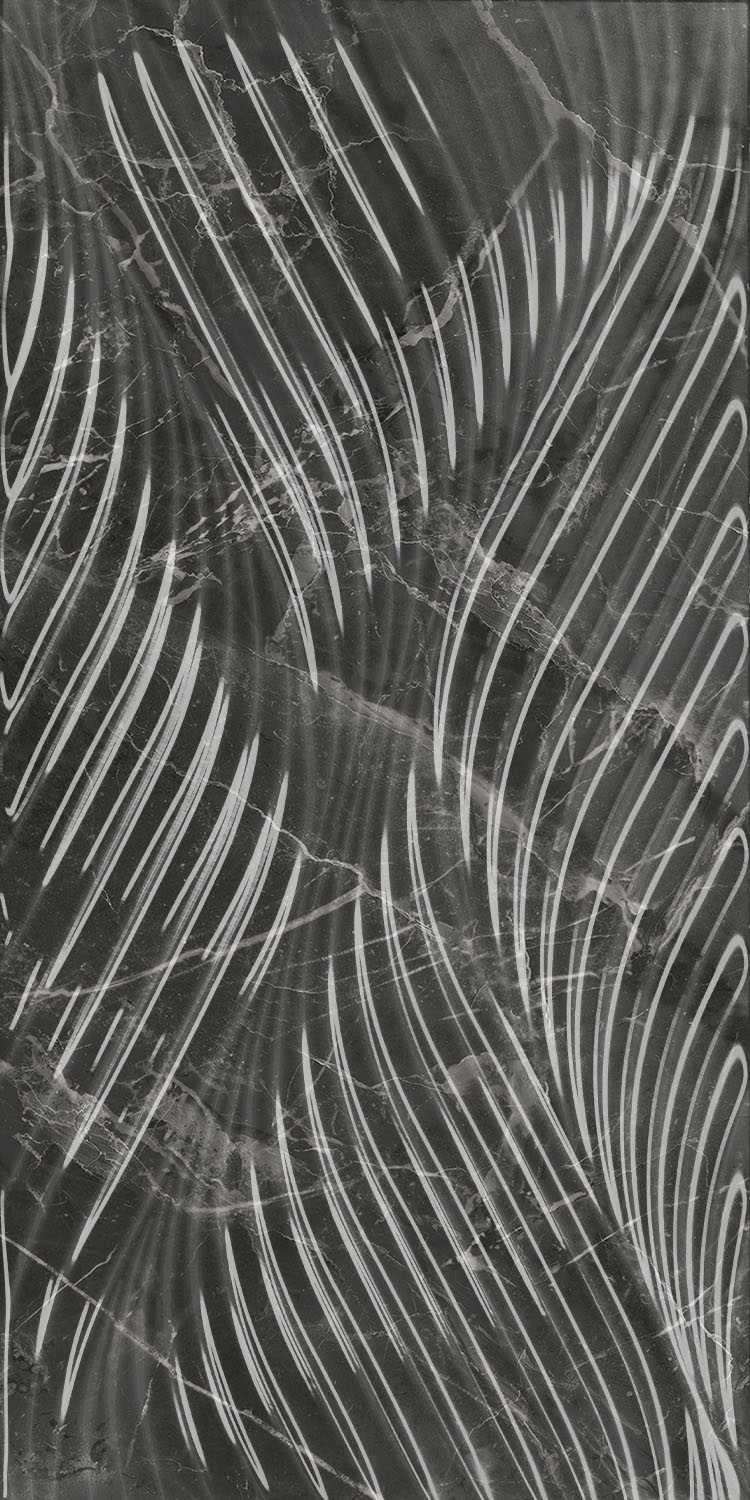 11282R На стену Коррер Чёрный глянцевый структура обрезной 30x60x1 - фото 5